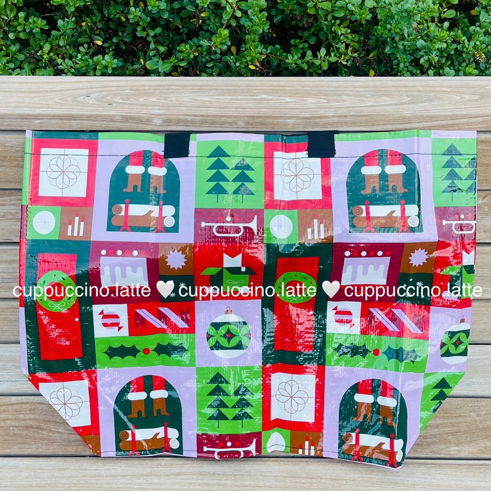 🎁NEW🎄IKEA 2025 Multicolor VINTERFINT Christmas Holiday Reusable Storage Tote Bag
